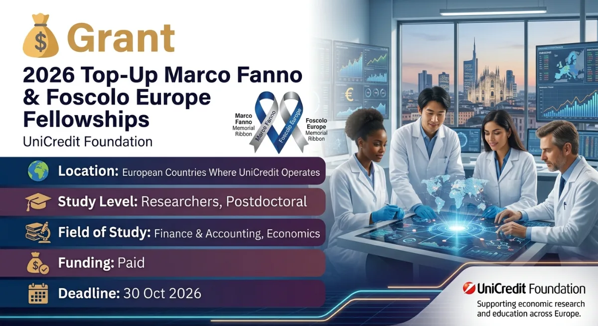 2026 Top-Up Marco Fanno & Foscolo Europe Fellowships