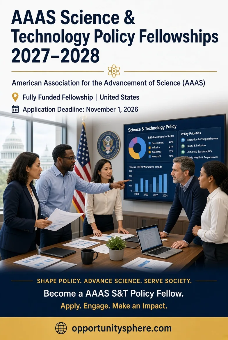 AAAS Science & Technology Policy Fellowships 2027–2028