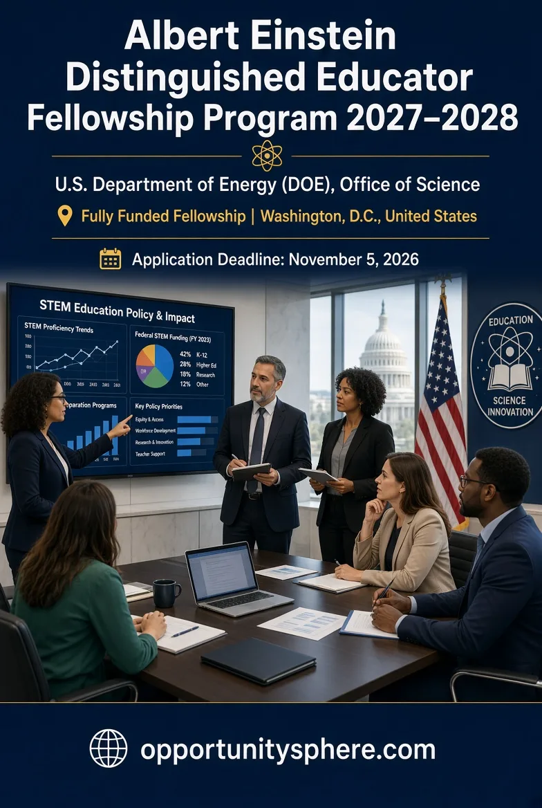 Albert Einstein Distinguished Educator Fellowship Program 2027–2028