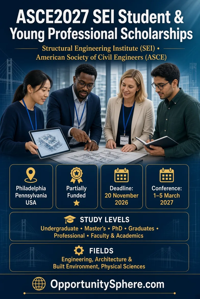 ASCE2027 SEI Student & Young Professional Scholarships
