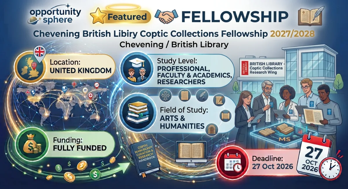Chevening British Library Coptic Collections Fellowship 2027/2028