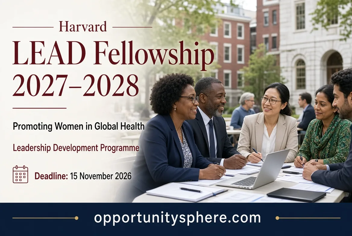 Harvard LEAD Fellowship 2027–2028 for Global Health Leaders from Low- and Middle-Income Countries