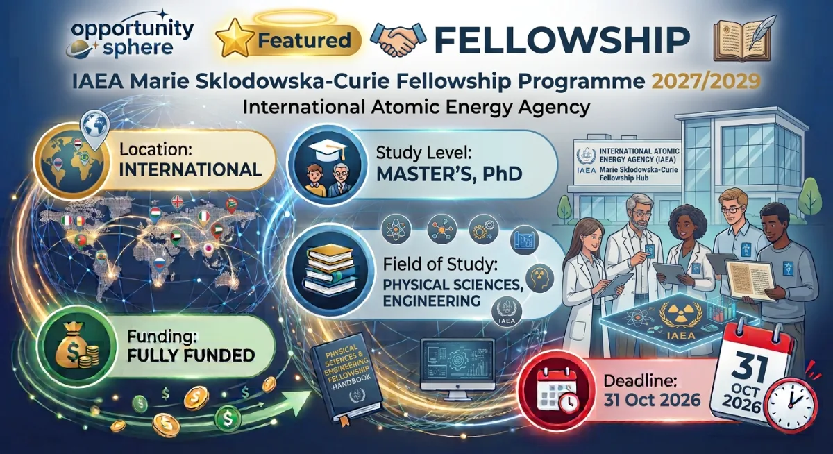 IAEA Marie Sklodowska-Curie Fellowship Programme 2027/2029