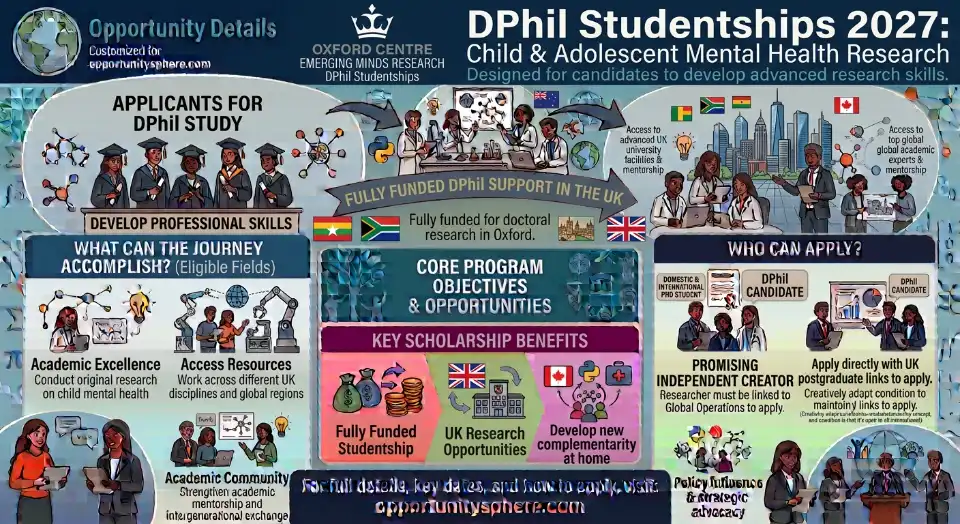 Oxford Centre for Emerging Minds Research DPhil Studentships 2027