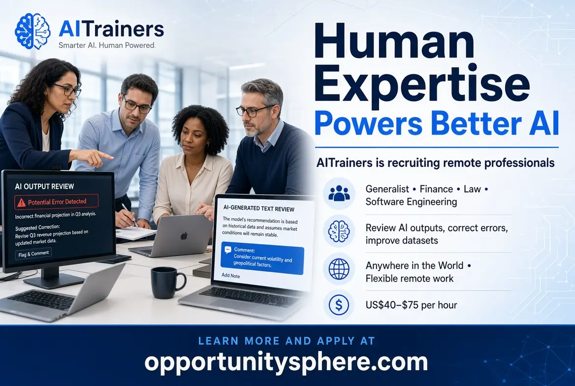 REMOTE AI TRAINERS — GENERALIST, FINANCE, LAW & SOFTWARE ENGINEERING