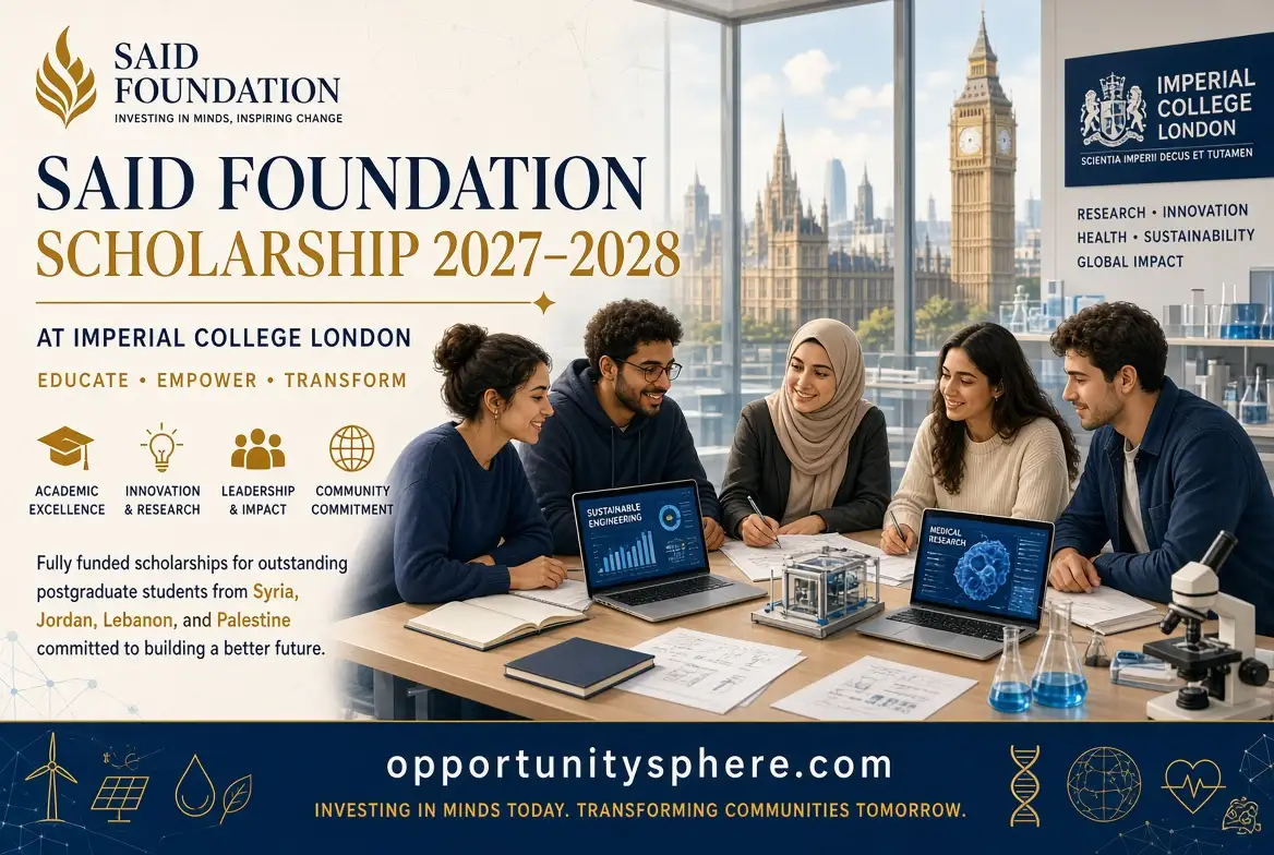 Said Foundation Scholarship 2027–2028 at Imperial College London