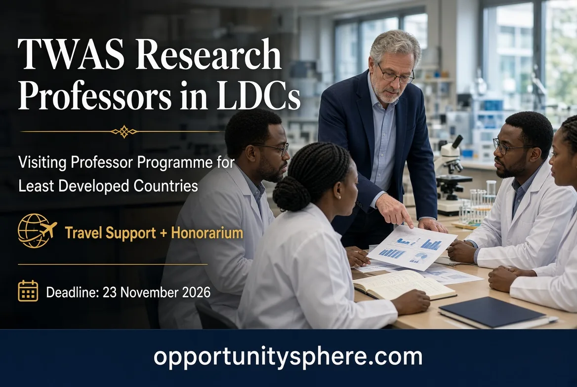 TWAS Research Professors in Least Developed Countries (LDCs) Programme 2026
