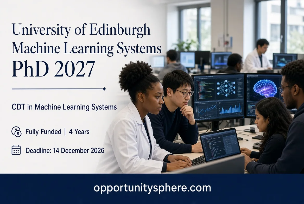 University of Edinburgh Machine Learning Systems PhD Programme 2027 – Fully Funded