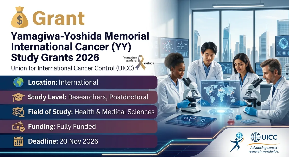Yamagiwa-Yoshida Memorial International Cancer (YY) Study Grants 2026